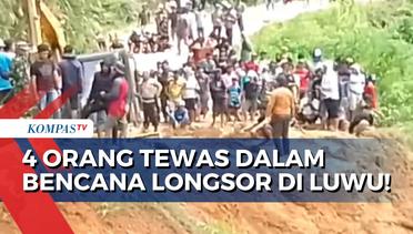Hujan Deras, Jalan Poros Sulawesi di Kabupaten Luwu Dilanda Tanah Longsor!