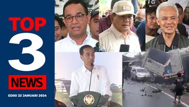Kecelakaan Beruntun Puncak, Jokowi Terima Kasih Basuki, 3 Capres Ucap Ultah Megawati [TOP 3 NEWS]