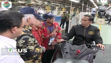 Rayakan Pencapaian Ekspor Motor, Presiden Jokowi Kunjungi Pabrik Yamaha  - Fokus