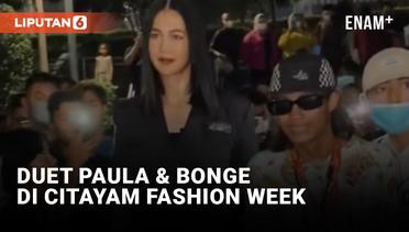 Gokil! Paula Verhoeven Gandeng Bonge di Catwalk Citayam Fashion Week