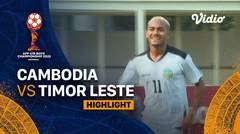 Highlight - Cambodia vs Timor Leste | AFF U-19 Championship 2022