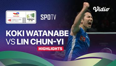 Koki Watanabe (JPN) vs Lin Chun-Yi (TPE) - Highlights  | Thomas Cup Chengdu 2024 - Men's Singles