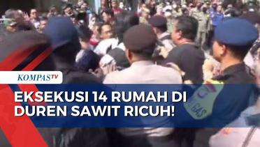 Ricuh! Warga Tolak Eksekusi 14 Rumah di Duren Sawit