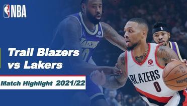 Match Highlight | Portland Trail Blazers vs Los Angeles Lakers | NBA Regular Season 2021/22