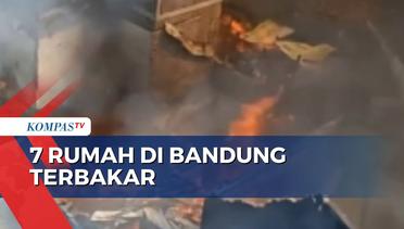 Kebakaran Kawasan Padat Penduduk di Bandung, 7 Rumah Warga Dilalap Si Jago Merah!
