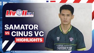 Putra: Samator vs Cinus VC - Babak 16 Besar - Highlights | Livoli Divisi 1 2024