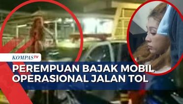 Perempuan Bajak Mobil Operasional Jalan Tol Becakayu Hingga Tabrak Sejumlah Kendaraan dan Trotoar!