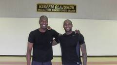 Hakeem Olajuwon Teaches LeBron James Post Moves