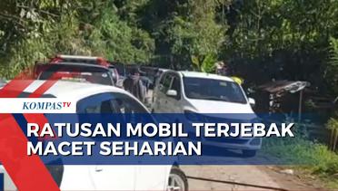 Jembatan Ambruk, Ratusan Mobil Terjebak Macet Seharian di Mamasa Sulawesi Barat
