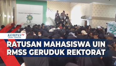 Ratusan Mahasiswa UIN Raden Mas Said Surakarta Geruduk Rektorat