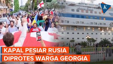 Kapal Pesiar Rusia Sandar di Georgia, Dilempari Telur dan Diminta Segera Pergi