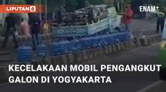 Viral Kecelakaan Mobil Pengangkut Galon di Ring Road Selatan Yogyakarta