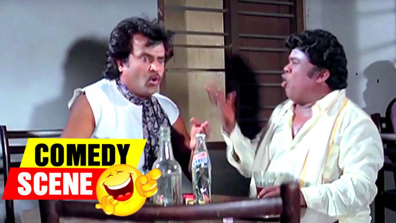 Drunked Rajnikanth Comedy Scene Phool Bane Angaray Hindi Film