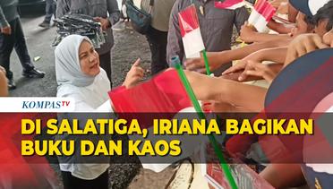 Momen Iriana Jokowi Bagikan Buku dan Kaus di Salatiga