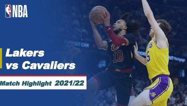 Match Highlight | L.A. Lakers vs Cleveland Cavaliers | NBA Regular Season 2021/22