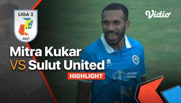 Highlight - Mitra Kukar 0 vs 1 Sulut United | Liga 2 2021/2022