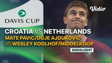 Highlights | Croatia (Mate Pavic/Duje Ajdukovic) vs Netherlands (Wesley Koolhof/Matwe Middelkoop) | Davis Cup 2023