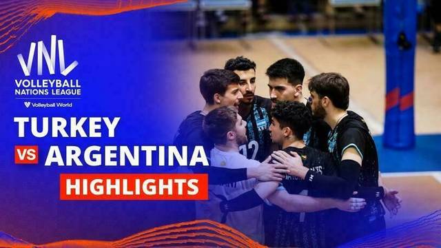 Men: Turkey vs Argentina - Highlight | Volleyball Nations League 2025