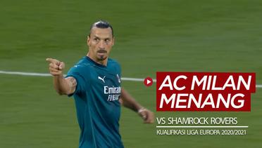 Gol Zlatan Ibrahimovic dan Hakan Calhanoglu Saat Antar AC Milan Menang Vs Shamrock Rovers