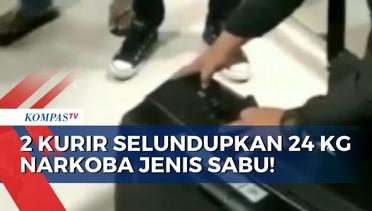 Kirim Narkoba Lintas Pulau, Polrestabes Surabaya Tangkap 2 Kurir yang Bopong 24 Kilogram Sabu!