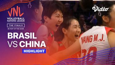 Match Highlights | Quarter Final: Brasil vs China | Women's Volleyball Nations League 2023