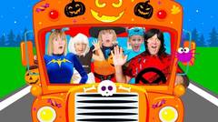 Wheels on the Bus Halloween! Nursery Rhymes & Kids Songs | Super Simple Songs | Anuta Kids Channel