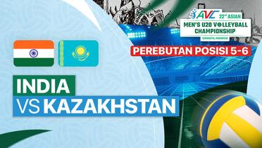 Perebutan Poisi 5 - 6:  India vs Kazakhstan - Full Match | 22nd Asian Men's U-20 Volleyball Championship