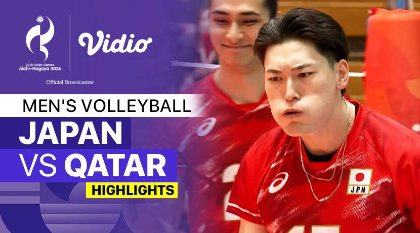 Japan vs Qatar - Men's Volleyball Quarterfinals | 20th Asian Games Aichi-Nagoya 2026