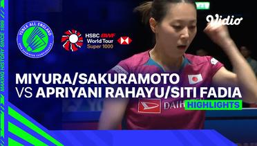 Women's Doubles: Rena Miyura/Ayako Sakuramoto (JPN) vs Apriyani Rahayu/Siti Fadia Silva Ramadhanti (INA) - Highlights | Yonex All England Open Badminton Championships