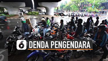 Denda Pengendara Motor yang Berteduh di Flyover Jakarta