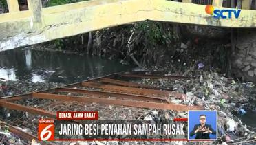 Jaring Besi yang Ambruk Terdorong Sampah di Kali Bancong Buat Warga Resah - Liputan 6 Siang