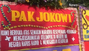 Sebuah Karangan Bunga untuk Jokowi Nyasar ke Balai Kota