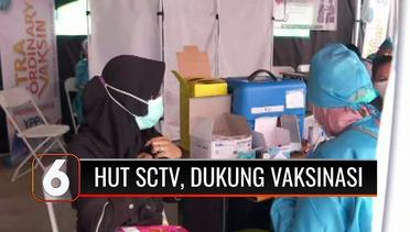 HUT ke-31 SCTV, YPP Kolaborasi dengan Puskesmas Kramat Jati Gelar Xtra Ordinary Vaksin | Liputan 6