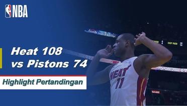 NBA I Cuplikan Pertandingan : Heat 108 vs Pistons 74