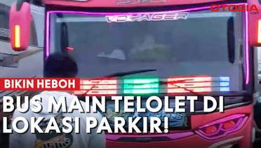 Suasana Ceria di Halaman Parkir, Sopir Bus Beri Kejutan dengan Klakson Telolet!