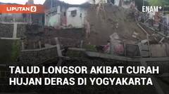 Detik-detik Talud Longsor Akibat Curah Hujan Deras di Yogyakarta
