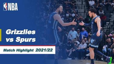 Match Highlight | Memphis Grizzlies vs San Antonio Spurs | NBA Regular Season 2021/22