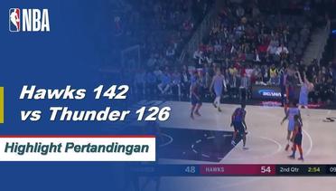NBA I Cuplikan Pertandingan : Hawks 142, Thunder 126