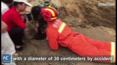 10-hour rescue saves toddler from 50-meter well in NW China