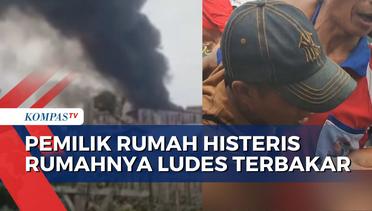Pria di Palembang Histeris Akibat Rumahnya Ludes Terbakar