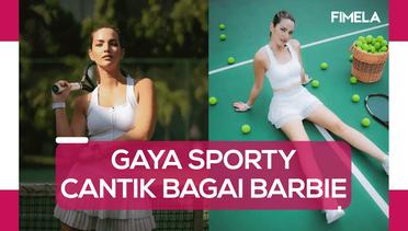 6 Gaya Sporty Nia Ramadhani Latihan Tenis yang Dipuji Terlalu Cantik Bagai Barbie