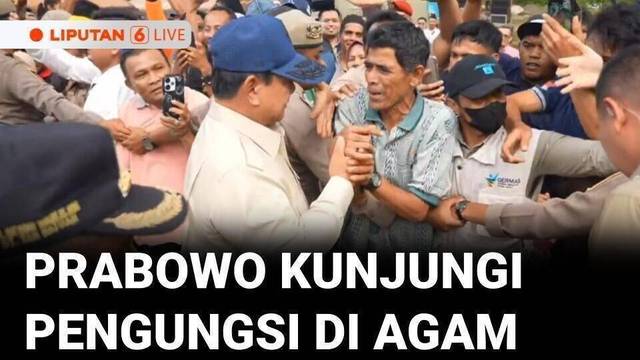 Presiden Prabowo Tinjau Pengungsi Korban Bencana di Kabupaten Agam