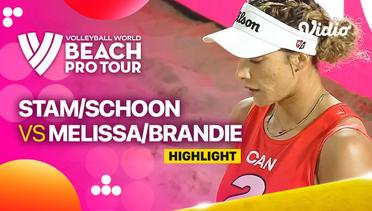 Highlights | Quarterfinals: Stam/Schoon (NED) vs Melissa/Brandie (CAN) | Beach Pro Tour Elite 16 Doha, Qatar 2023