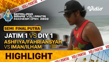 Highlights | Semifinal Putra 1 | JATIM 1:  Ashfiya/Fahriansyah vs DIY 1: Imam/Ilham | Sirnas Voli Pantai 2022