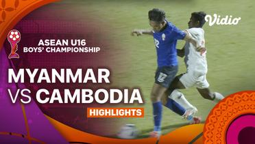 Myanmar vs Cambodia - Highlights | ASEAN U16 Boys Championships 2024