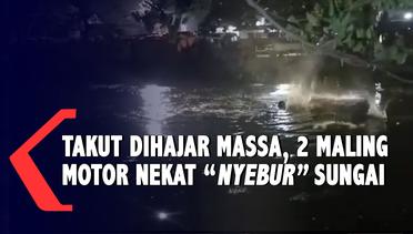 Takut Dihajar Warga Dua Maling Motor Nekat Lompat ke Sungai Surabaya