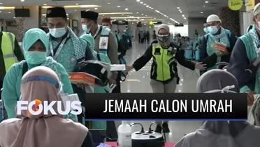 Ratusan Jemaah Calon Umrah Indonesia Diberangkatkan dari Bandara Juanda, Sidoarjo | Fokus