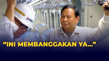 Prabowo Subianto Bangga Lihat Produksi Transportasi Buatan Anak Bangsa di PT INKA