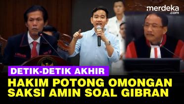 Detik-Detik Akhir Hakim MK Tegas Potong Keterangan Saksi AMIN Singgung soal Gibran
