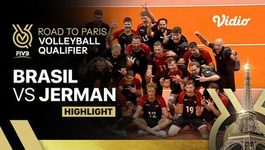 Brasil vs Jerman - Match Highlights| Men's FIVB Road to Paris Volleyball Qualifier